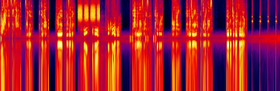 Spectrogram of Part 2 in the phone band, with black gaps